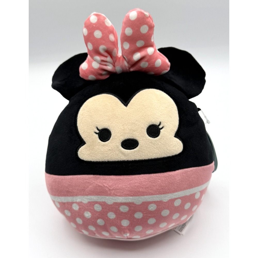 Disney Minnie Mouse Squishmallows Pink Polka Dot Plush 10" NWT